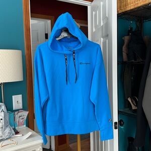 Champion blue hoodie.